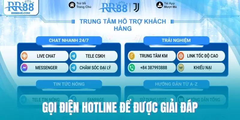 Gọi điện qua hotline để được phản hồi nhanh chóng